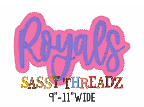 Royals Zig Zag Script Stacked Embroidery Download