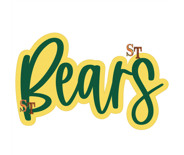 Bears Script Stacked Embroidery Download - Sassy Threadz