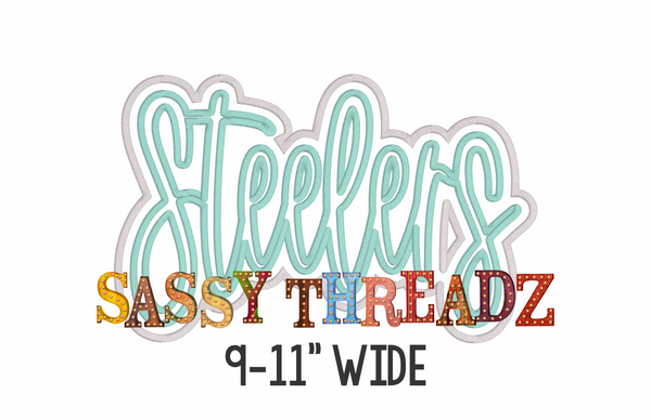 Steelers Satin Stitch Script Stacked Embroidery Download