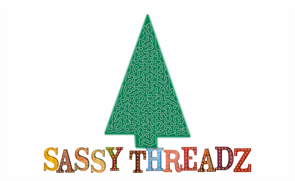 Quilted Stipple and Zig Zag Applique Christmas Tree Embroidery Download