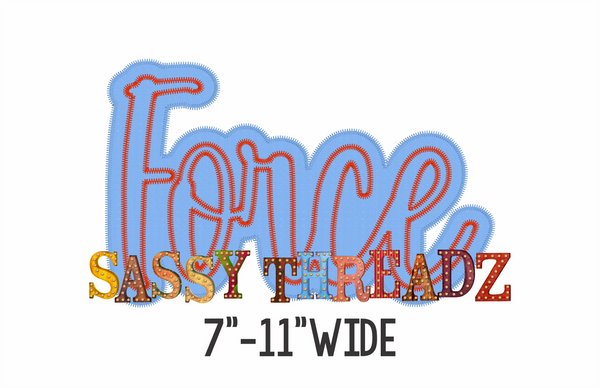 Force Zig Zag Stitch Script Stacked Embroidery Download