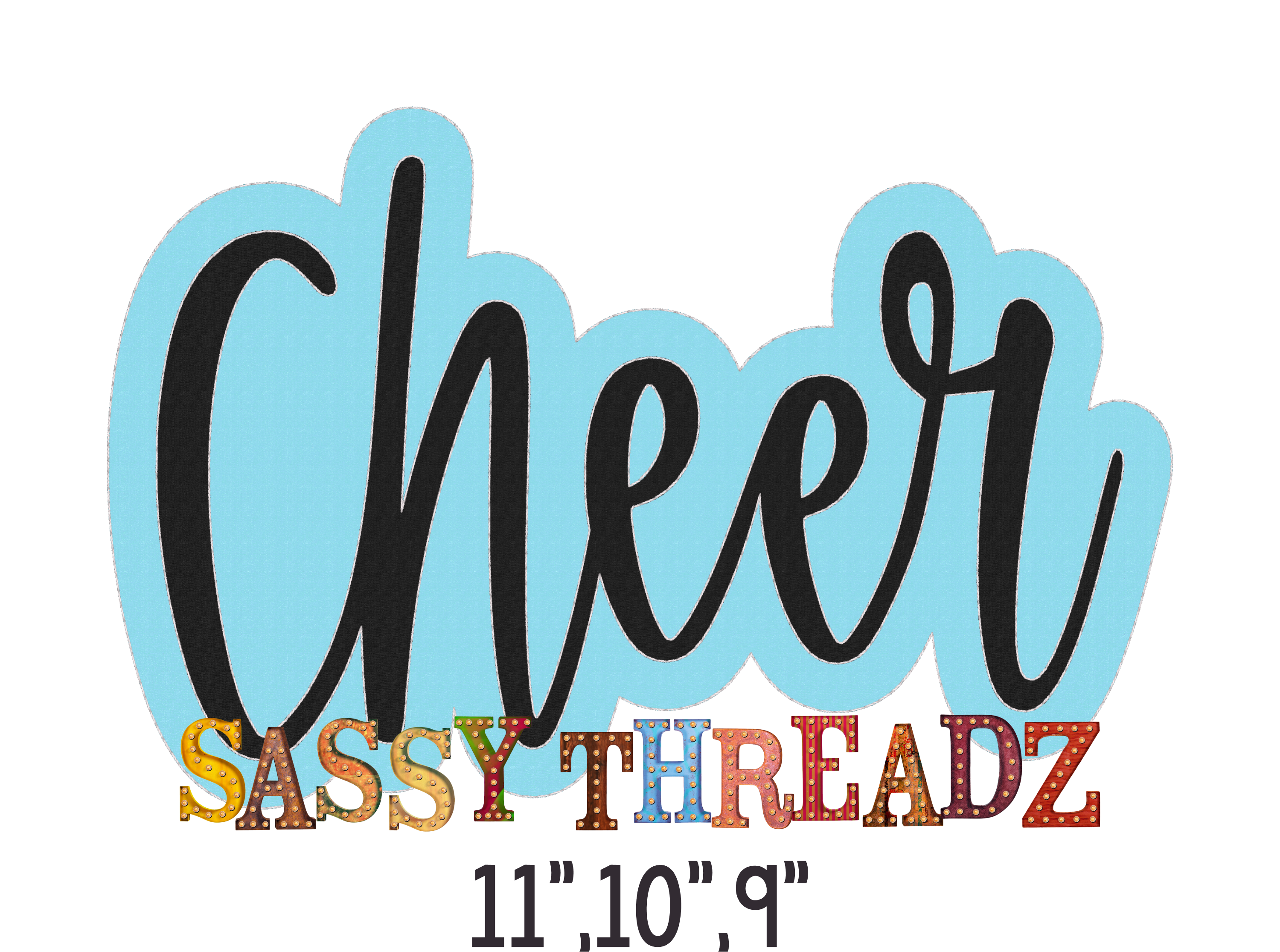 Script Bean Stitch Cheer Mom Athletic Applique Download