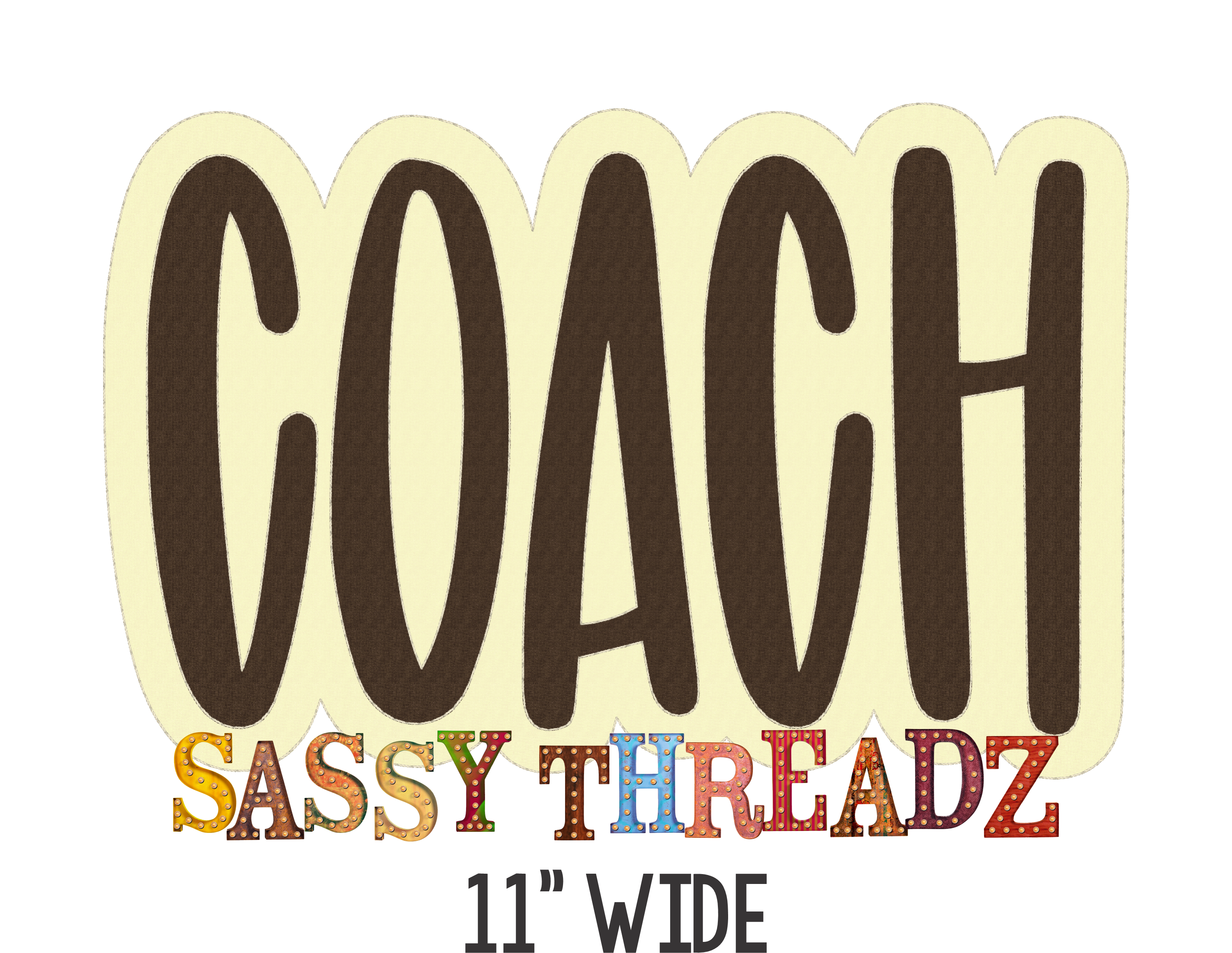 Coach Bean Stitch Stacked Embroidery Download