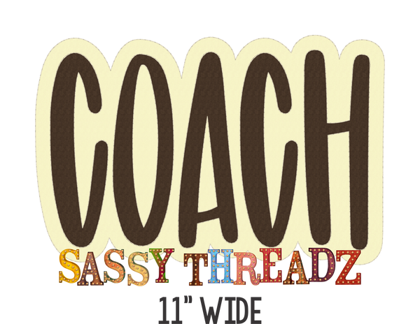 Coach Bean Stitch Stacked Embroidery Download - Sassy Threadz