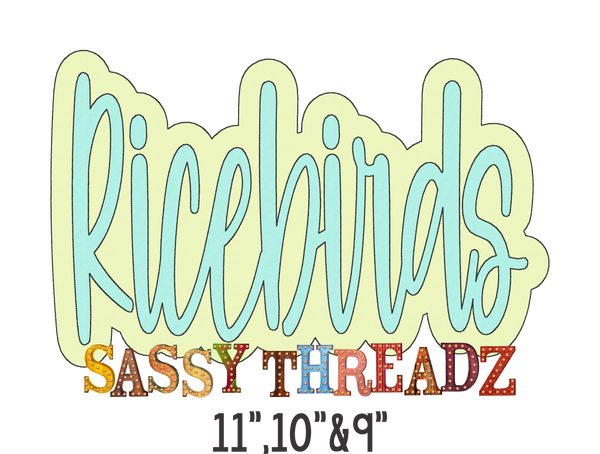 Ricebirds Bean Stitch Double Stacked Script Embroidery Download - Sassy Threadz