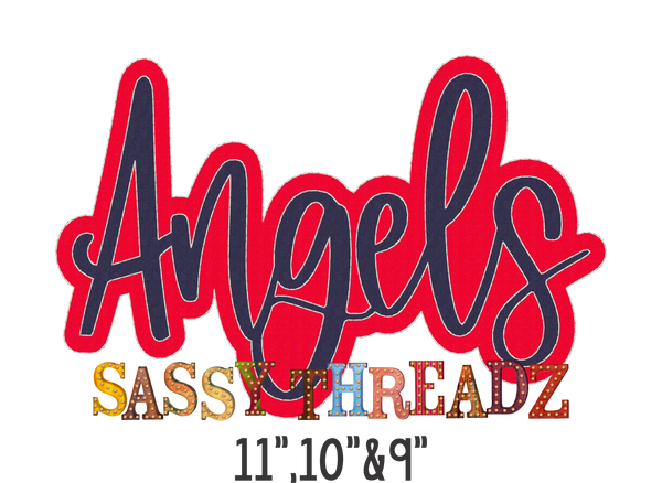 Angels Bean Stitch Script Stacked Embroidery Download