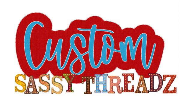 ZIG ZAG CUSTOM Double Stacked Script Embroidery Download-currently 7 business day turnaround