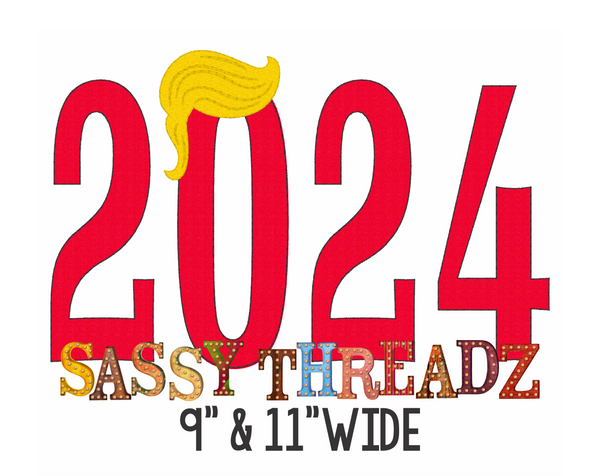 Trump 2024 Bean Stitch Applique Download