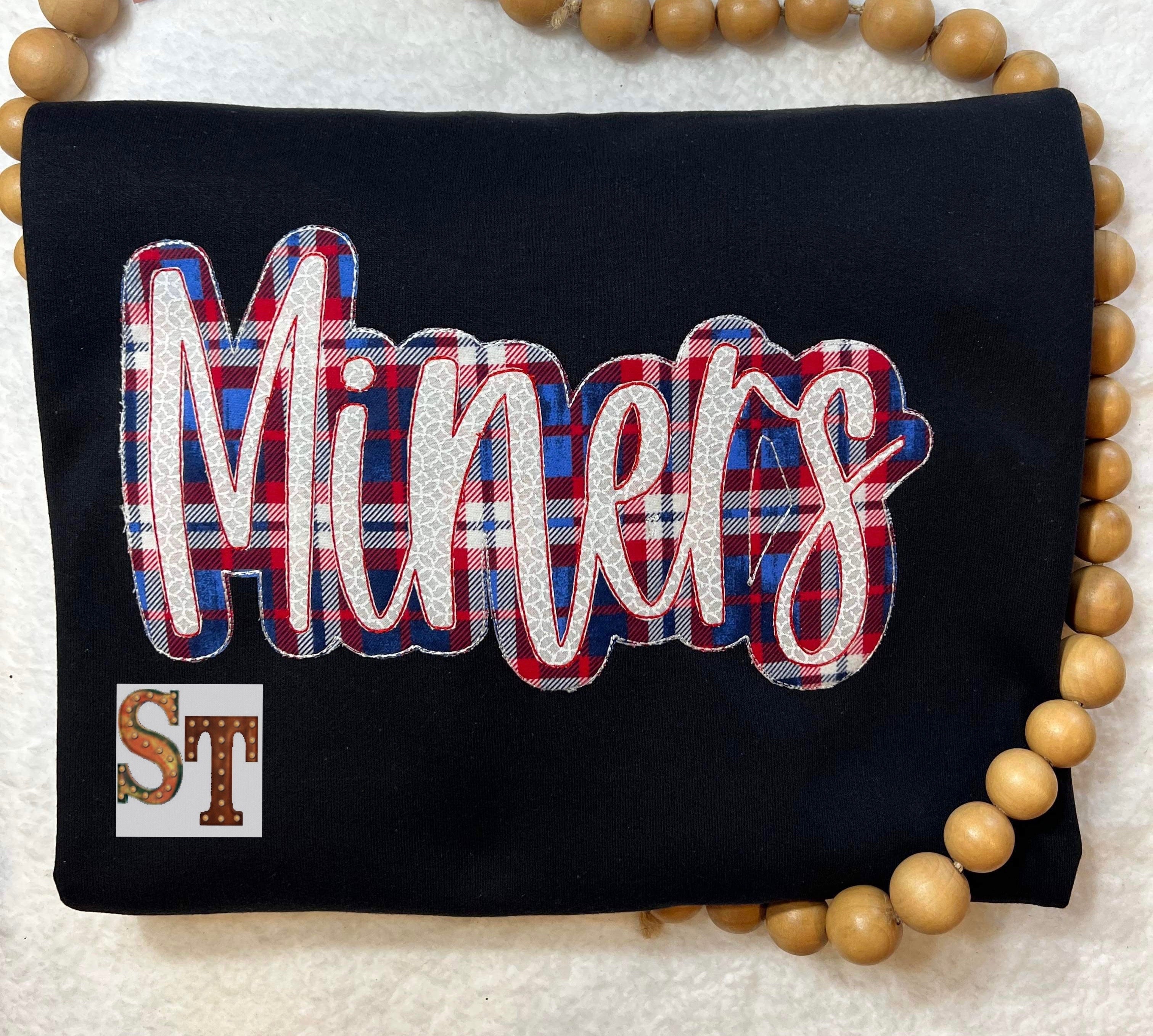 Miners Script Stacked Embroidery Download - Sassy Threadz