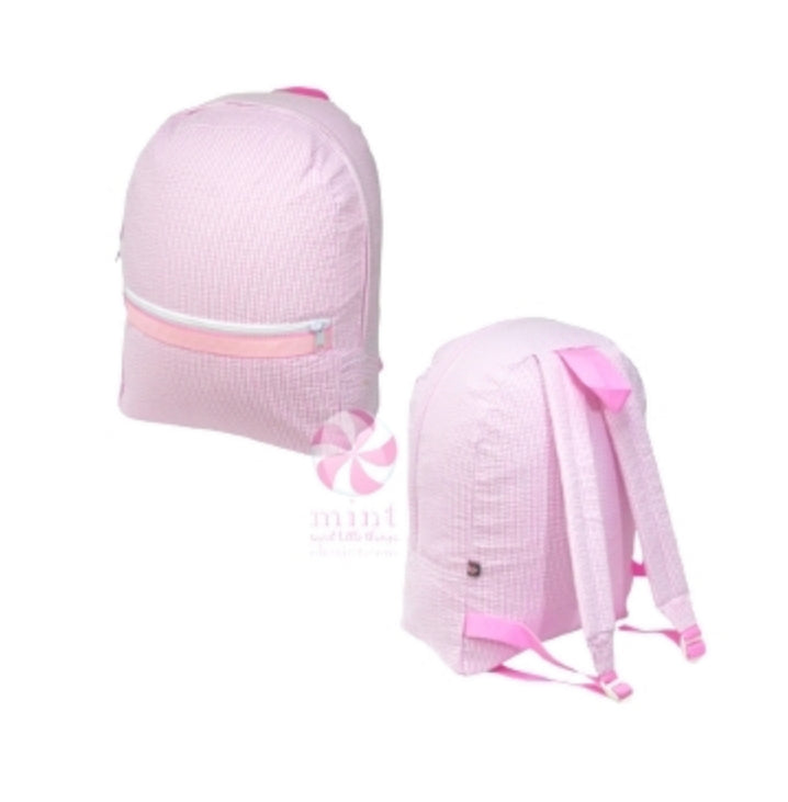 Seersucker backpack and lunchbox discount