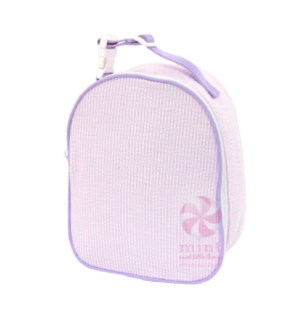 Pink & Lilac Princess Seersucker Backpack and Lunchbox Set - Sassy Threadz