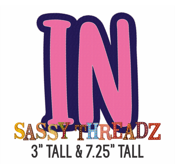 Indiana Stacked Embroidery Download - Sassy Threadz