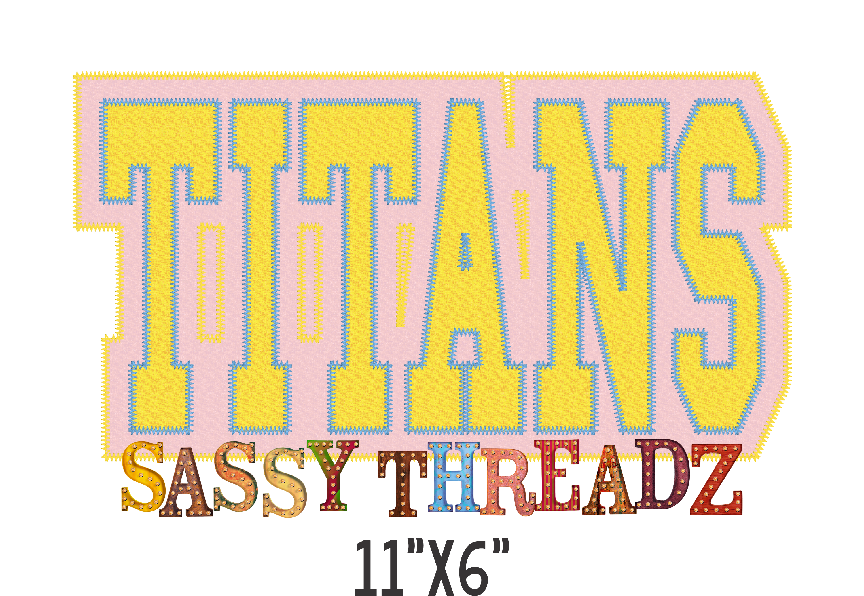 Titans Athletic Double Stacked Embroidery Download - Sassy Threadz