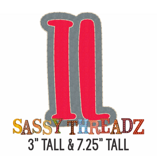 Illinois Stacked Embroidery Download - Sassy Threadz