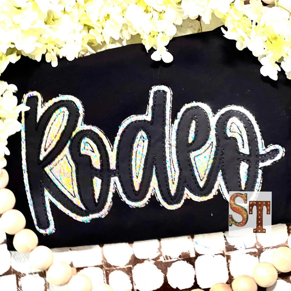 Rodeo Double Stacked Script Embroidery Download - Sassy Threadz