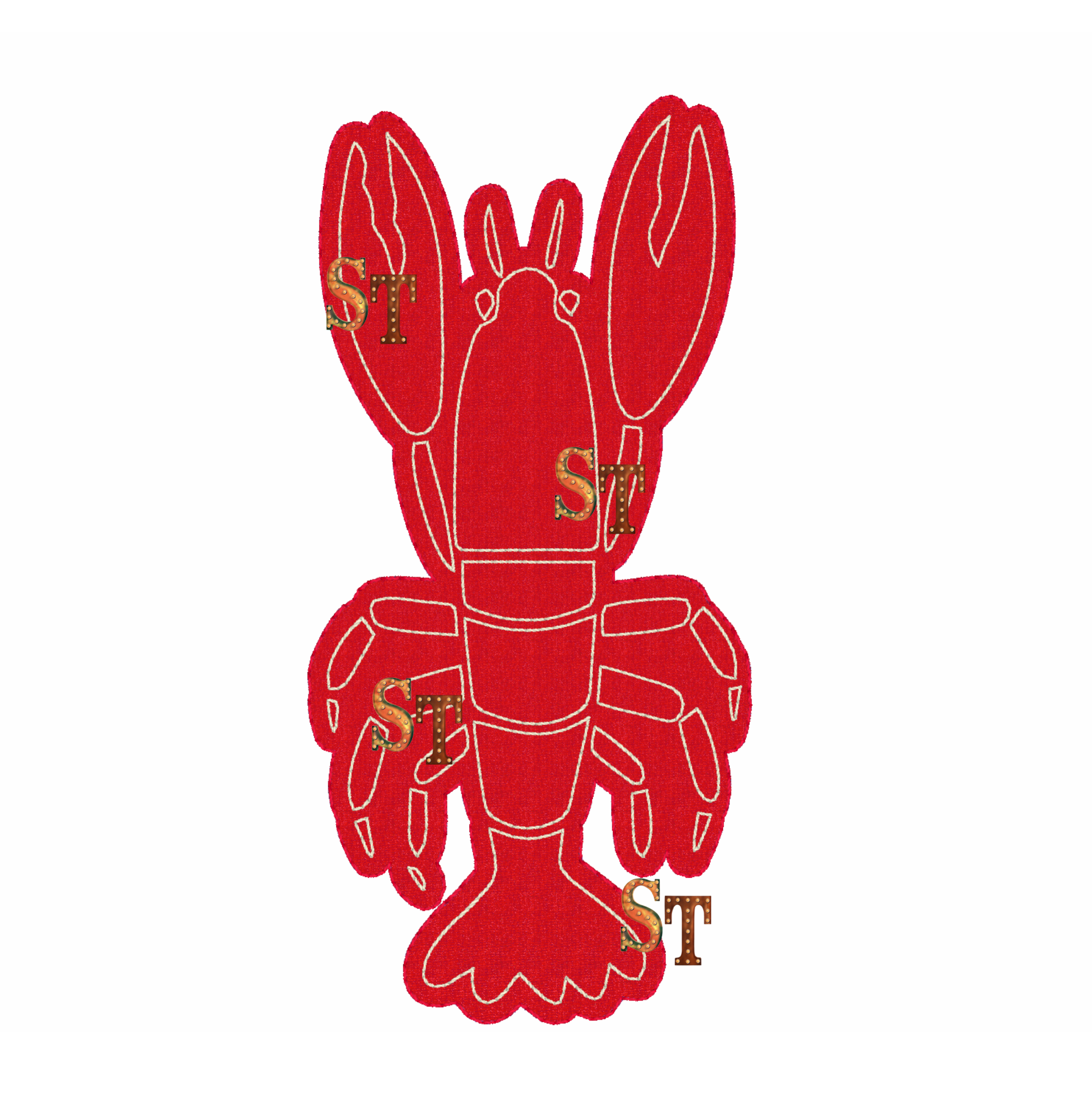 Applique Lobster Embroidery Download - Sassy Threadz