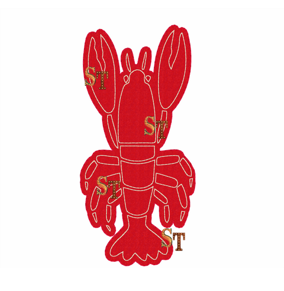 Applique Lobster Embroidery Download - Sassy Threadz