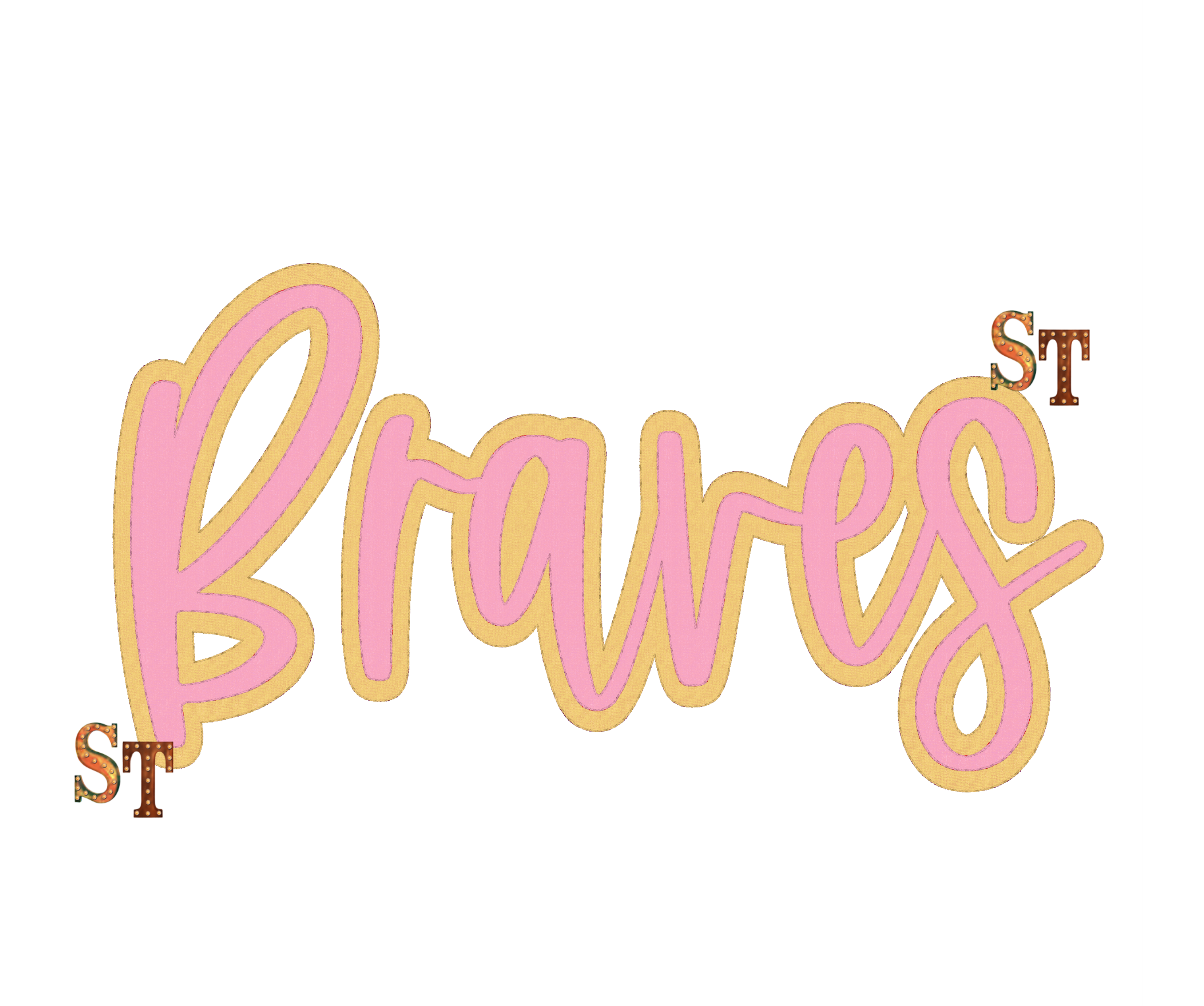Braves Stacked Script Embroidery Download - Sassy Threadz