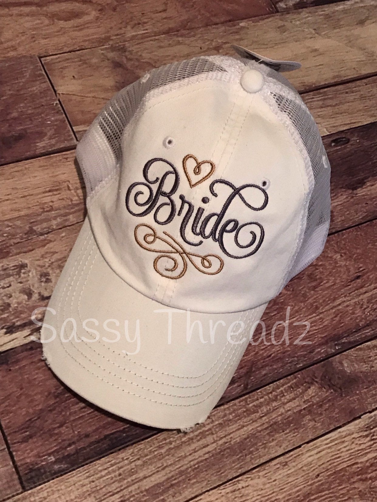 Bride embroidery Trucker Hat - Sassy Threadz