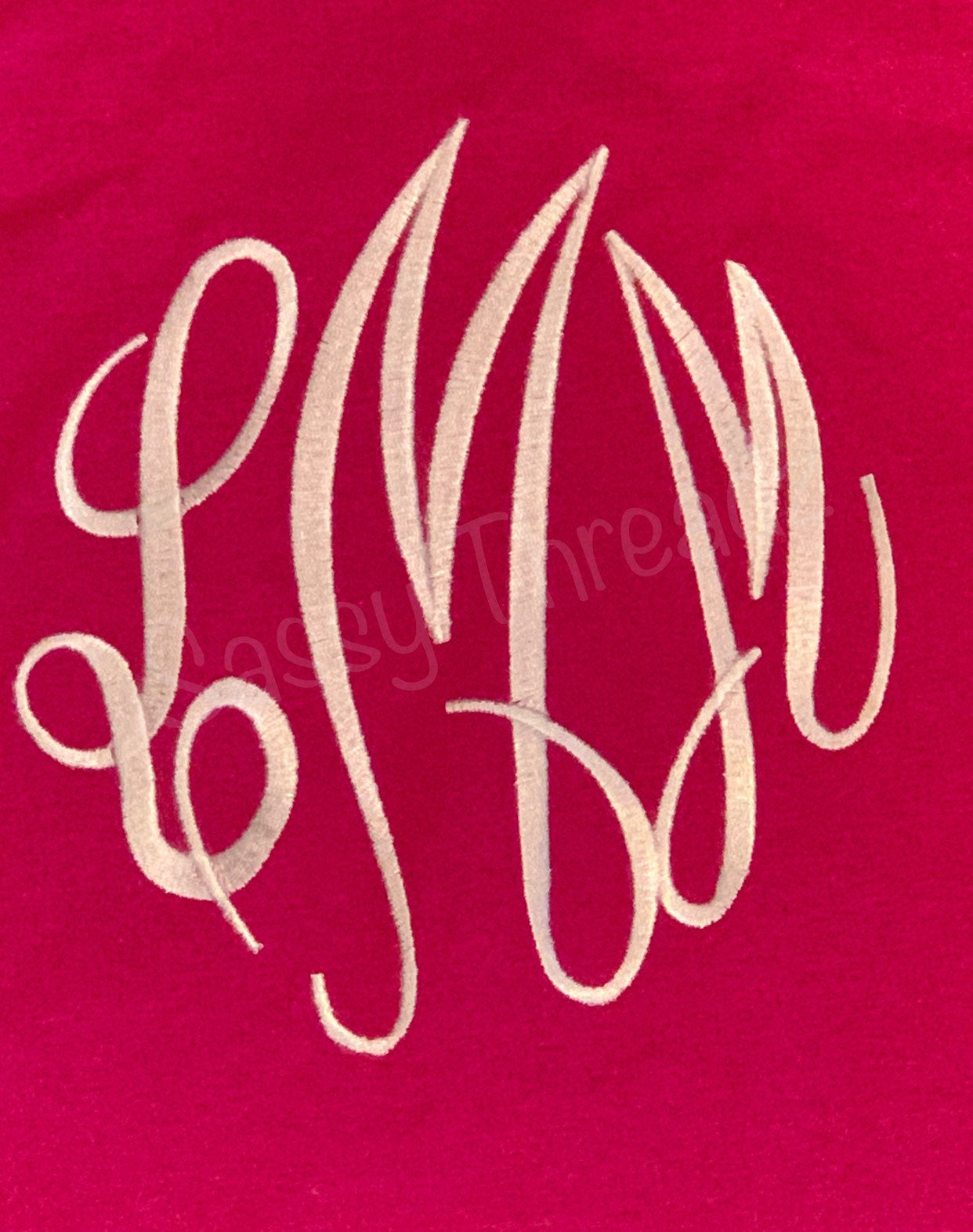 Ladies or Girls  Embroidery Monogram Tee - Sassy Threadz