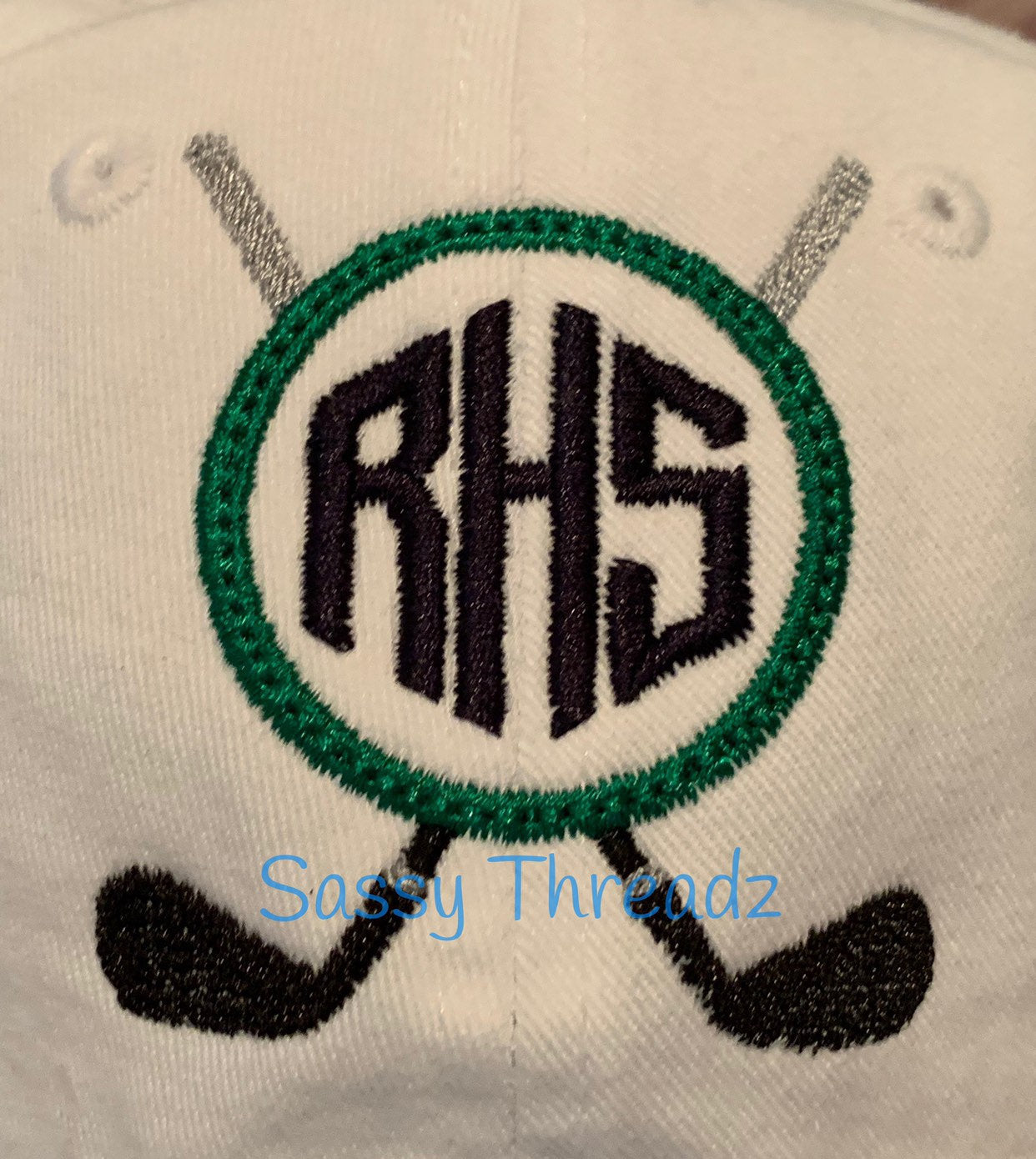 Golf Custom Monogram School Ladies Hat - Sassy Threadz
