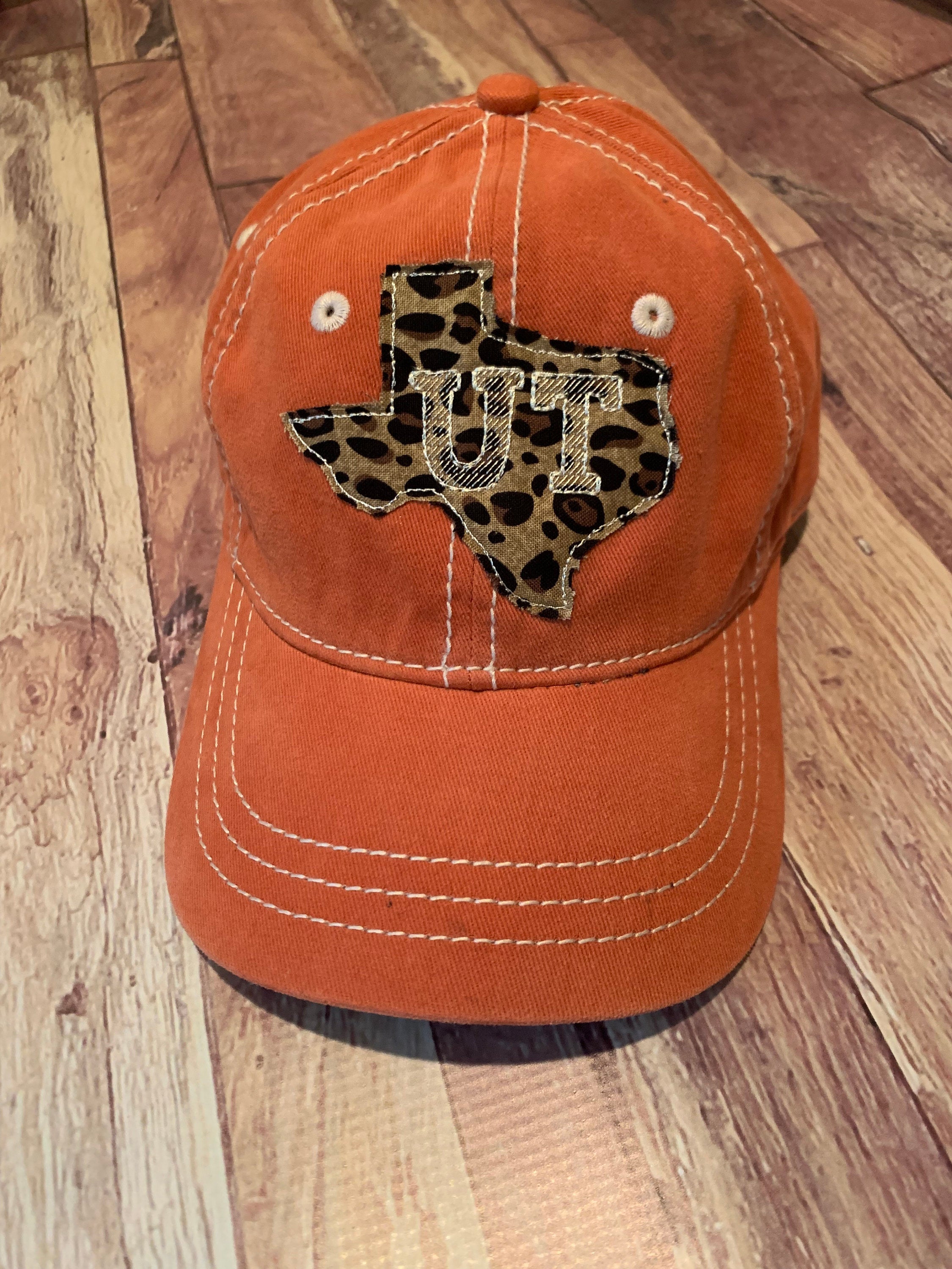 Leopard UT Texas Sewn Applique Hat - Sassy Threadz